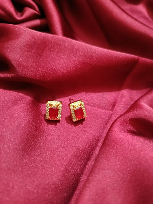 Luxury Vintage-Inspired Cubic Zirconia Stud Earrings