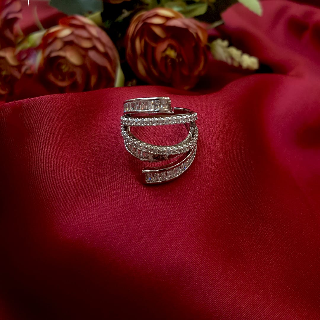 Elegant Luxury Multi-Layer Intertwined Adjustable Ring