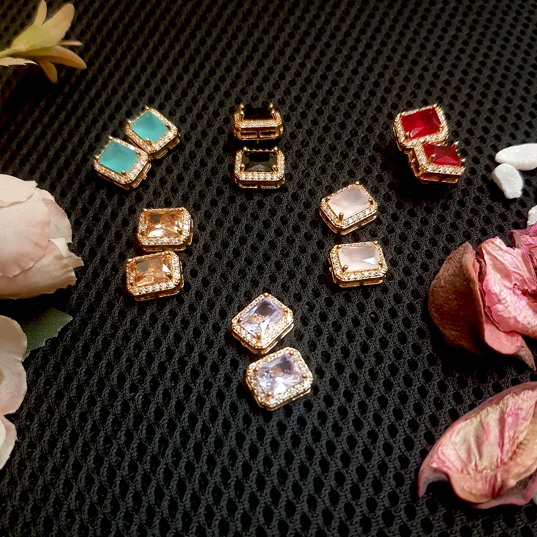 Luxury Vintage-Inspired Cubic Zirconia Stud Earrings