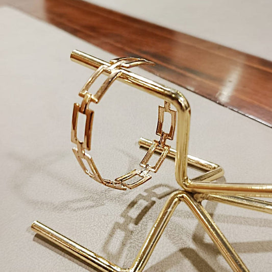 Sleek Iron Open Cuff Bangle – Adjustable & Stylish