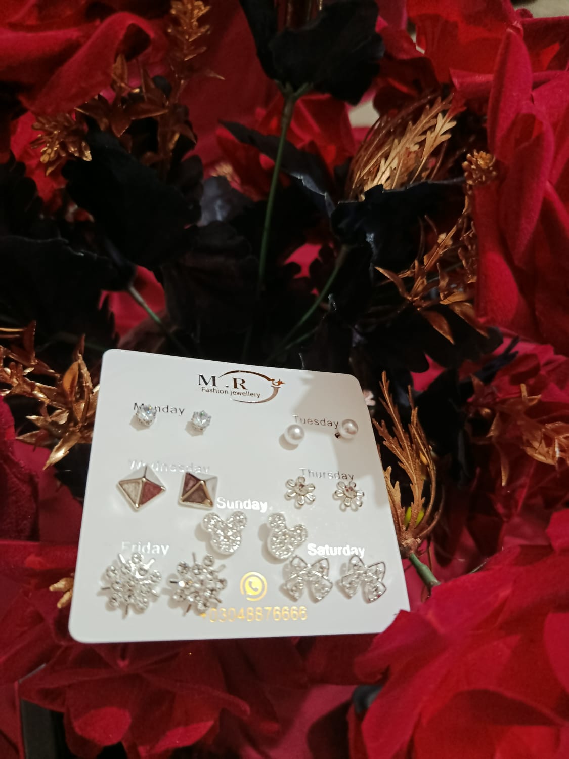 7-Pair Elegant Silver-Toned Earring Set