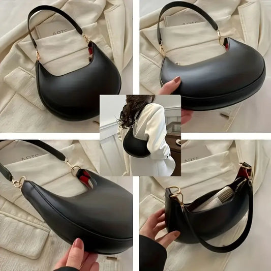 Trendy & Elegant Half-Moon Shoulder Crossbody Bag