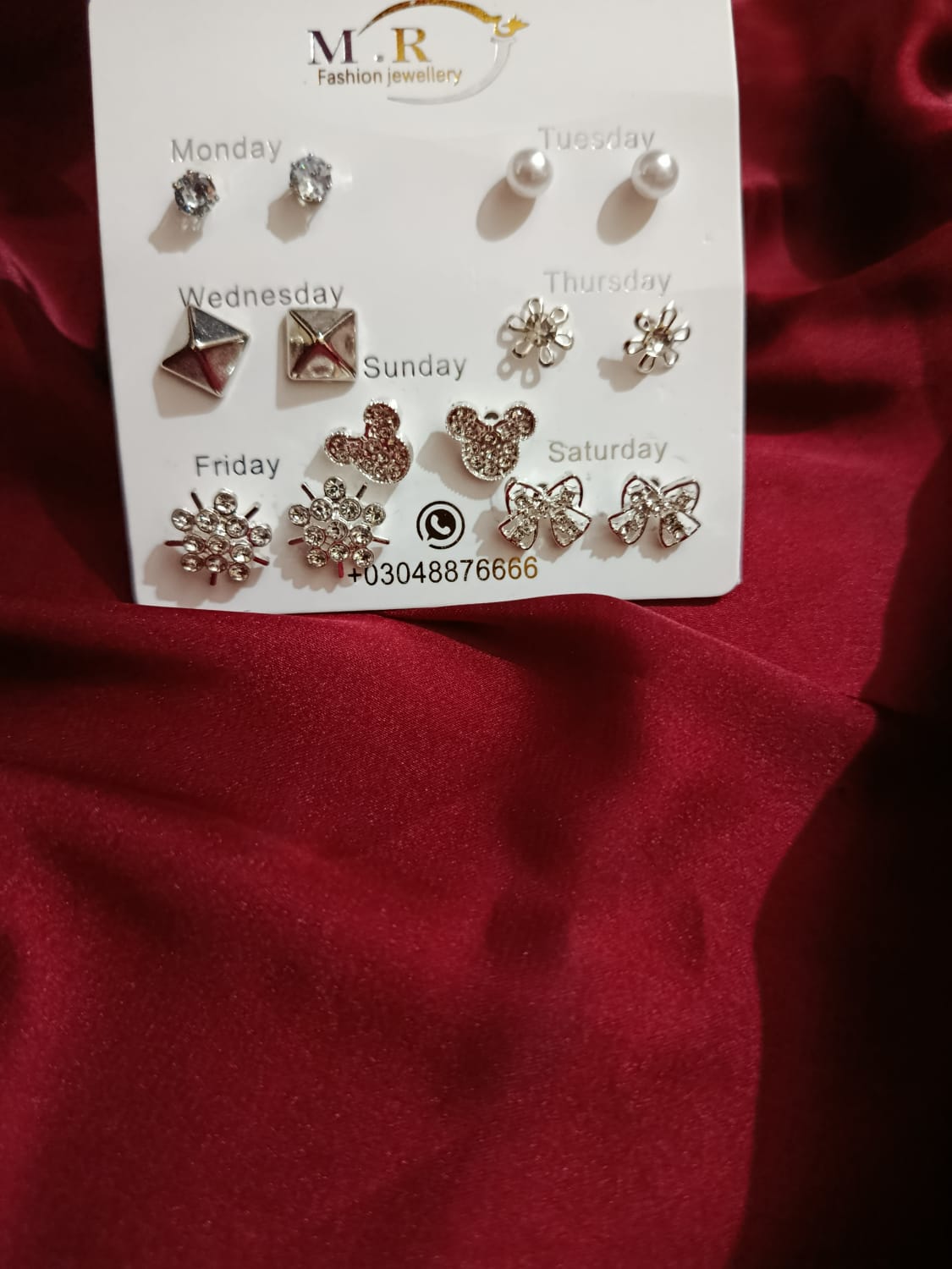7-Pair Elegant Silver-Toned Earring Set