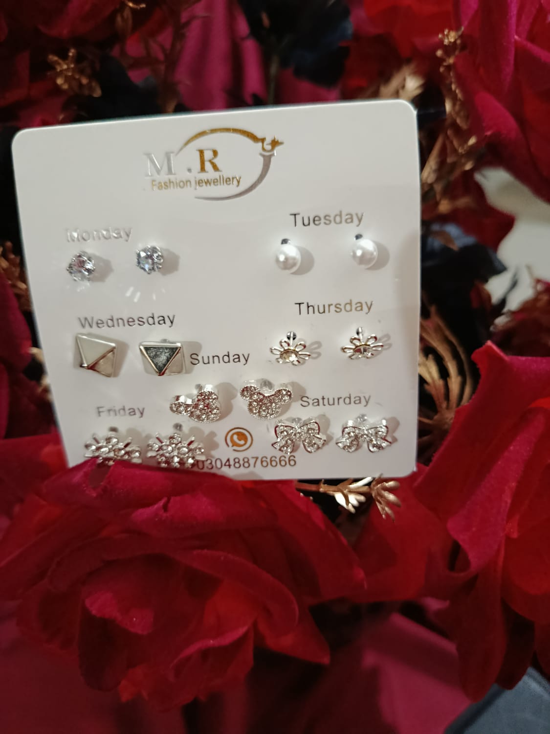 7-Pair Elegant Silver-Toned Earring Set