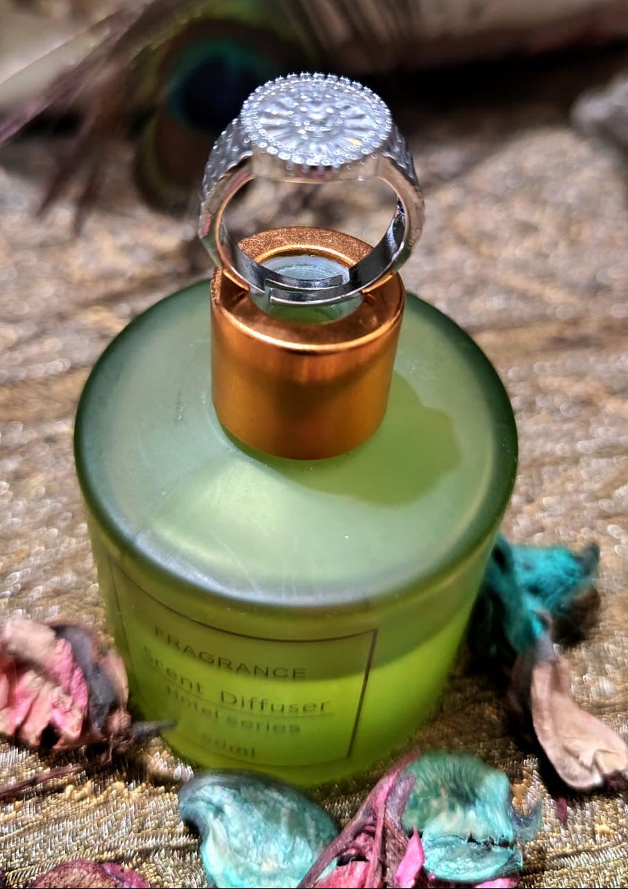 Elegant Round-Shaped Golden Zirconia Band Ring