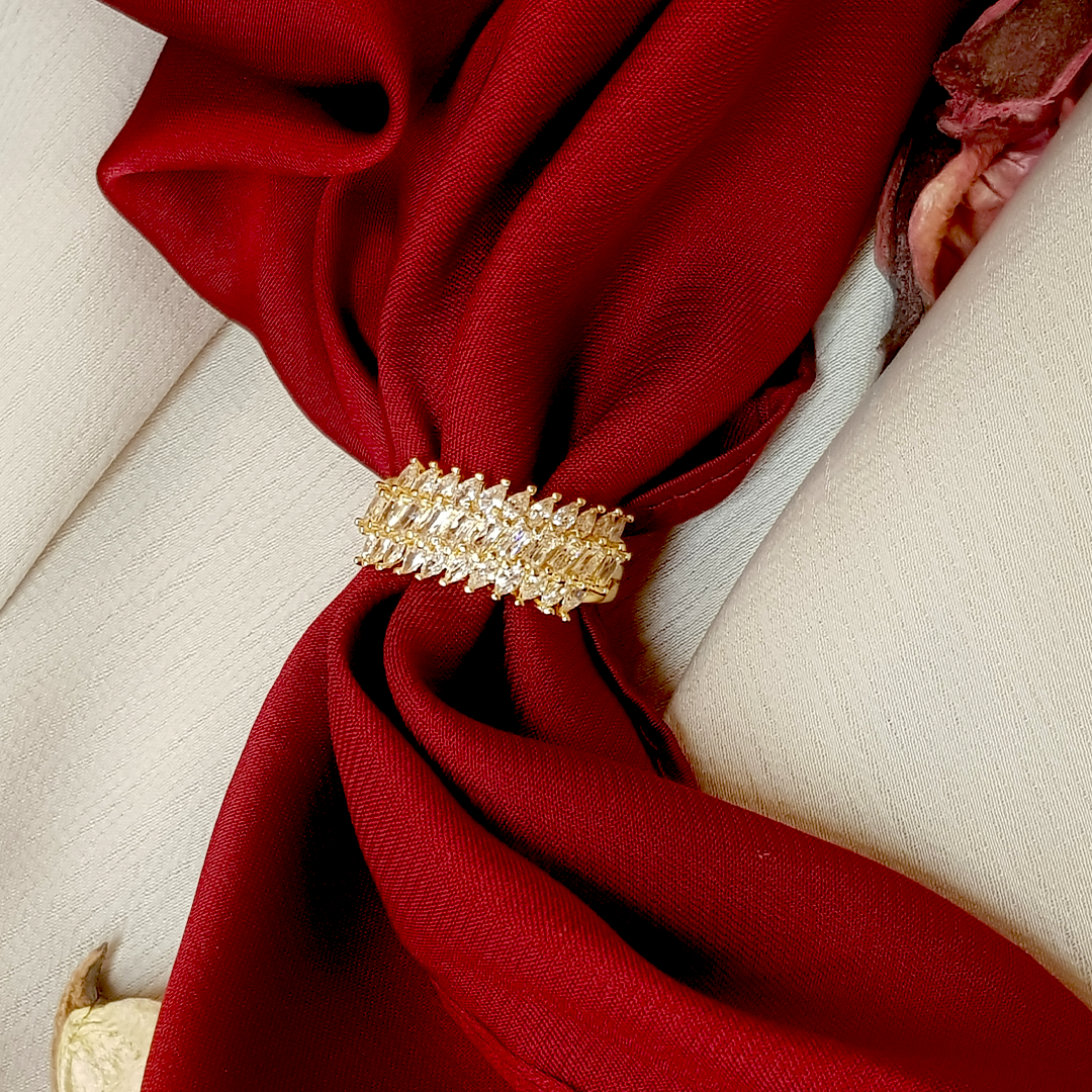 Multi-Layered Adjustable Openwork Micro-Pave Zirconia Ring