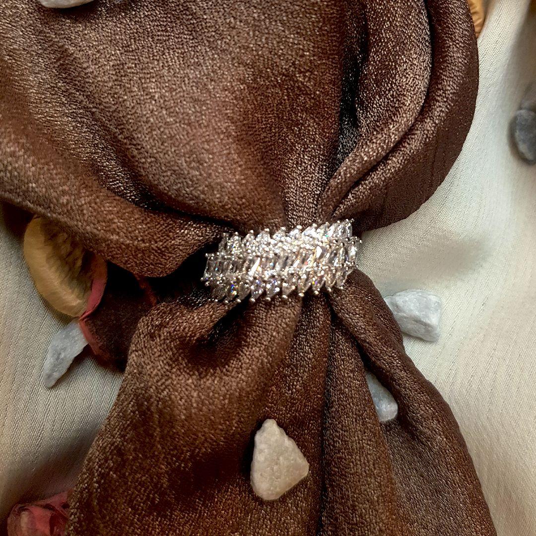 Multi-Layered Adjustable Openwork Micro-Pave Zirconia Ring