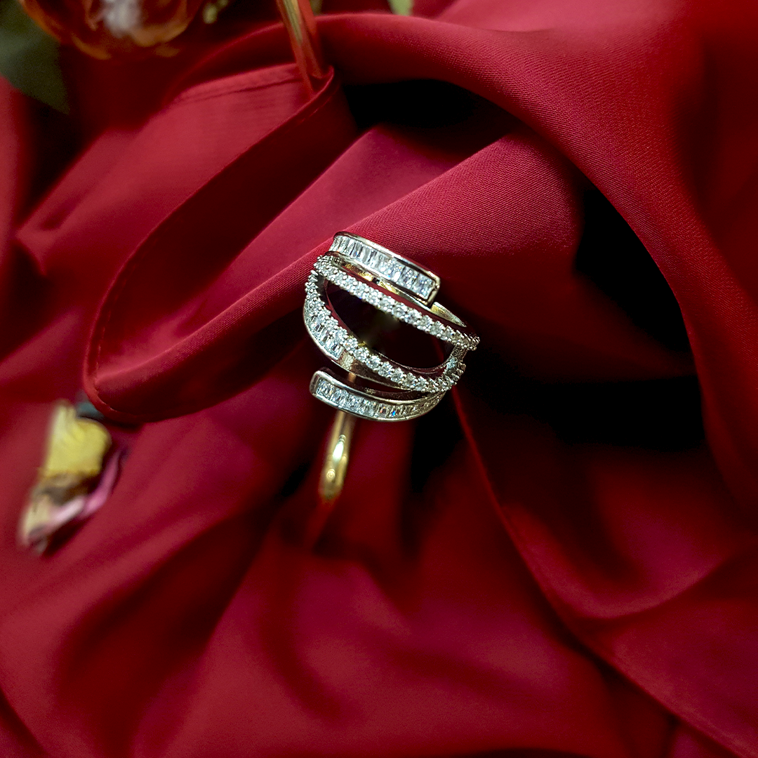 Elegant Luxury Multi-Layer Intertwined Adjustable Ring