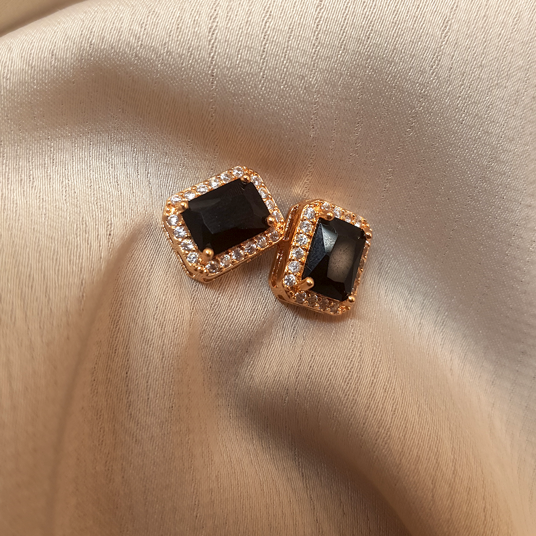 Luxury Vintage-Inspired Cubic Zirconia Stud Earrings