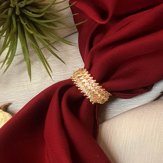 Multi-Layered Adjustable Openwork Micro-Pave Zirconia Ring