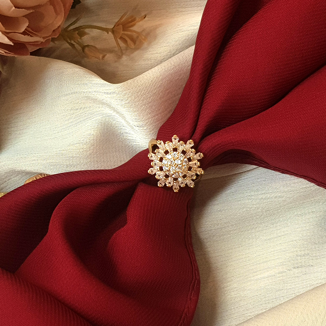 Light Luxury Golden Flower Adjustable Ring