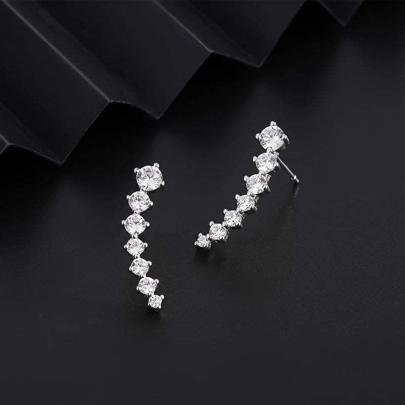 Elegant Star-Shaped Rhinestone Earrings