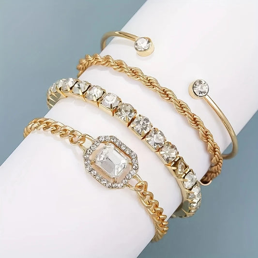 4pcs Personalized Twist Braided Bracelet Set