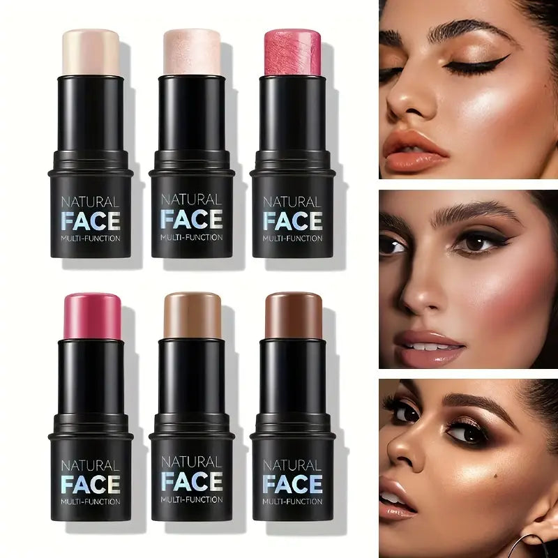 Natural Face Highlighter Stick, Multi-Function Cream for Easy Application