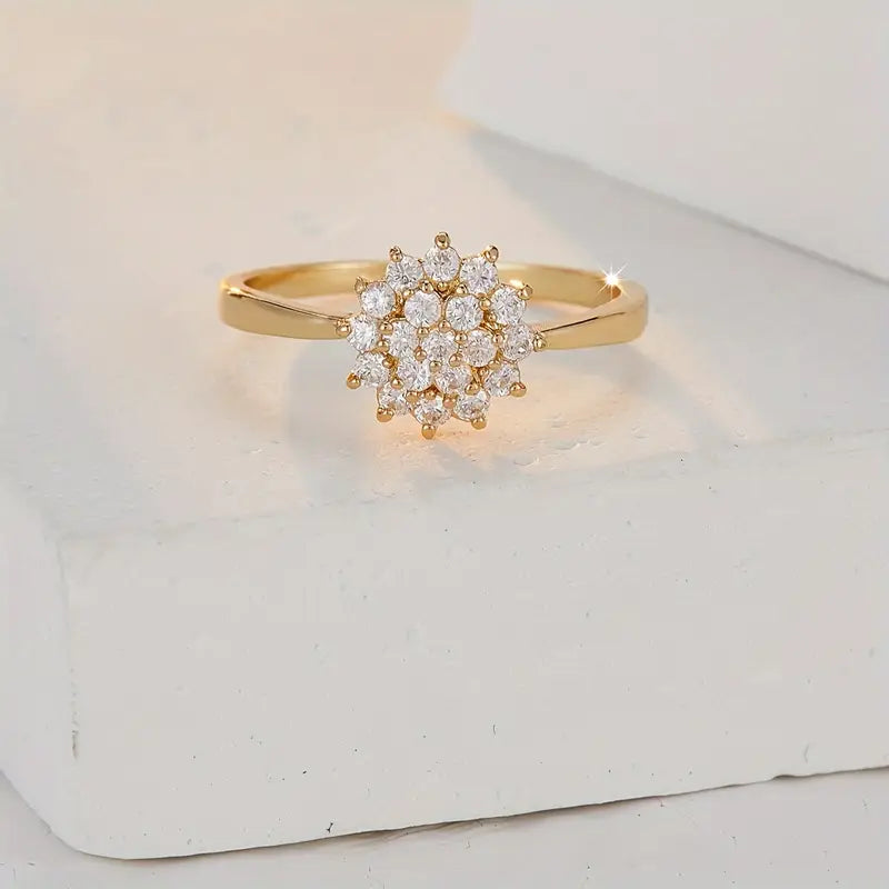 1ct Moissanite Ring Designed with a Floral Motif
