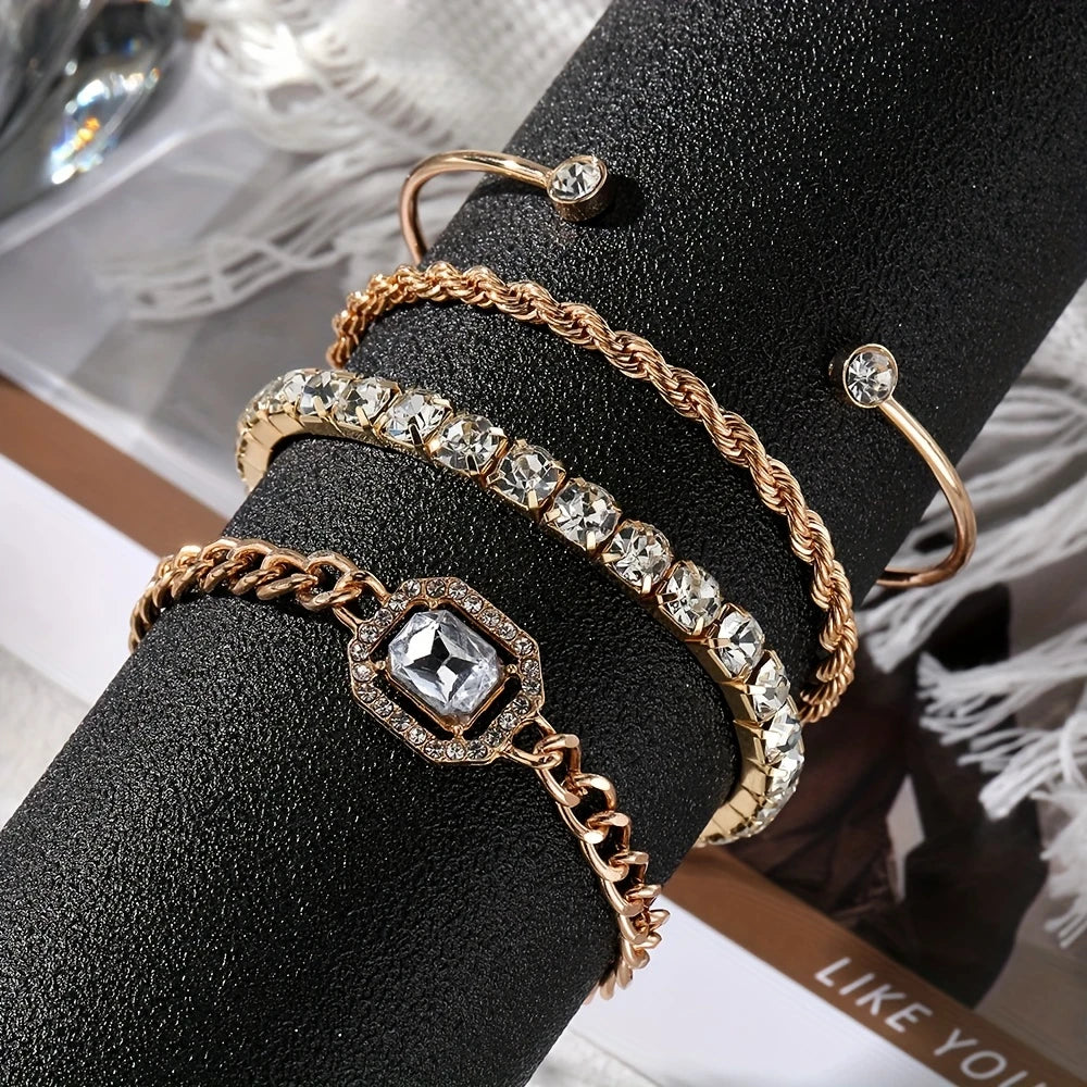 4pcs Personalized Twist Braided Bracelet Set