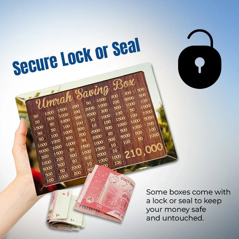 Wooden Umrah Money Saving Box