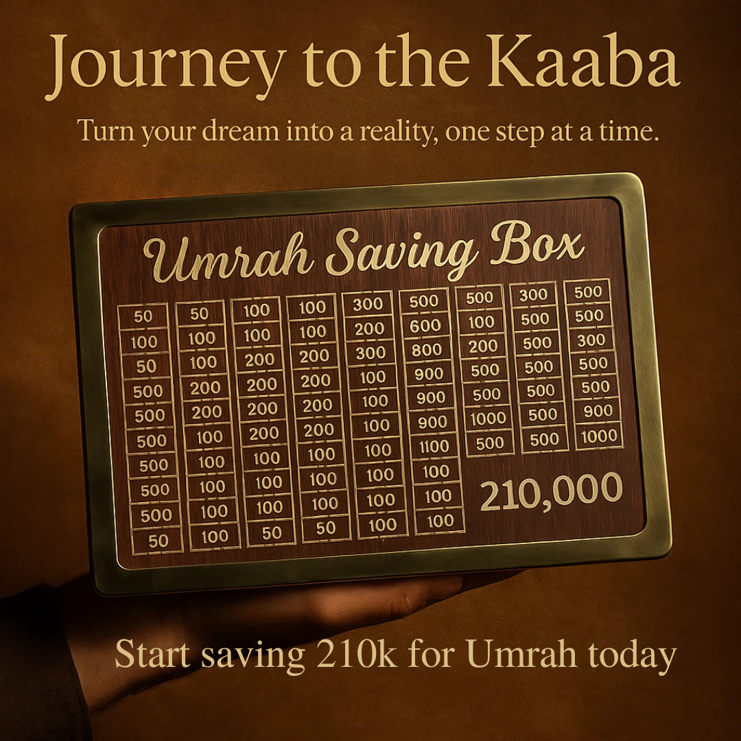 Wooden Umrah Money Saving Box