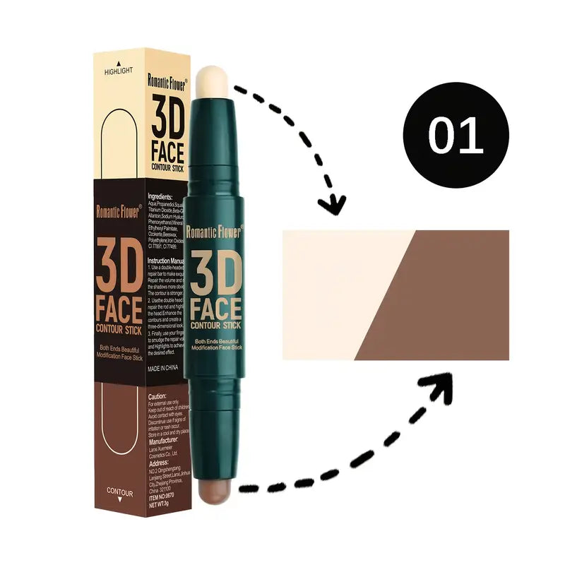 Double Head Contour Stick, Highlights & Contour& Concealer