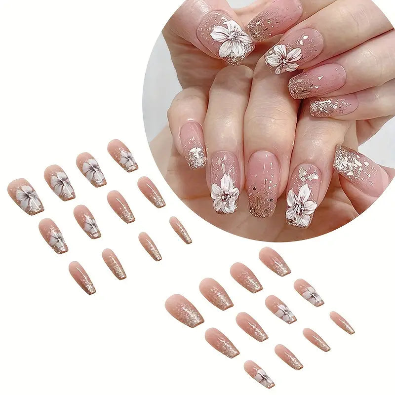 Long Ballerina Shape Press On Nails