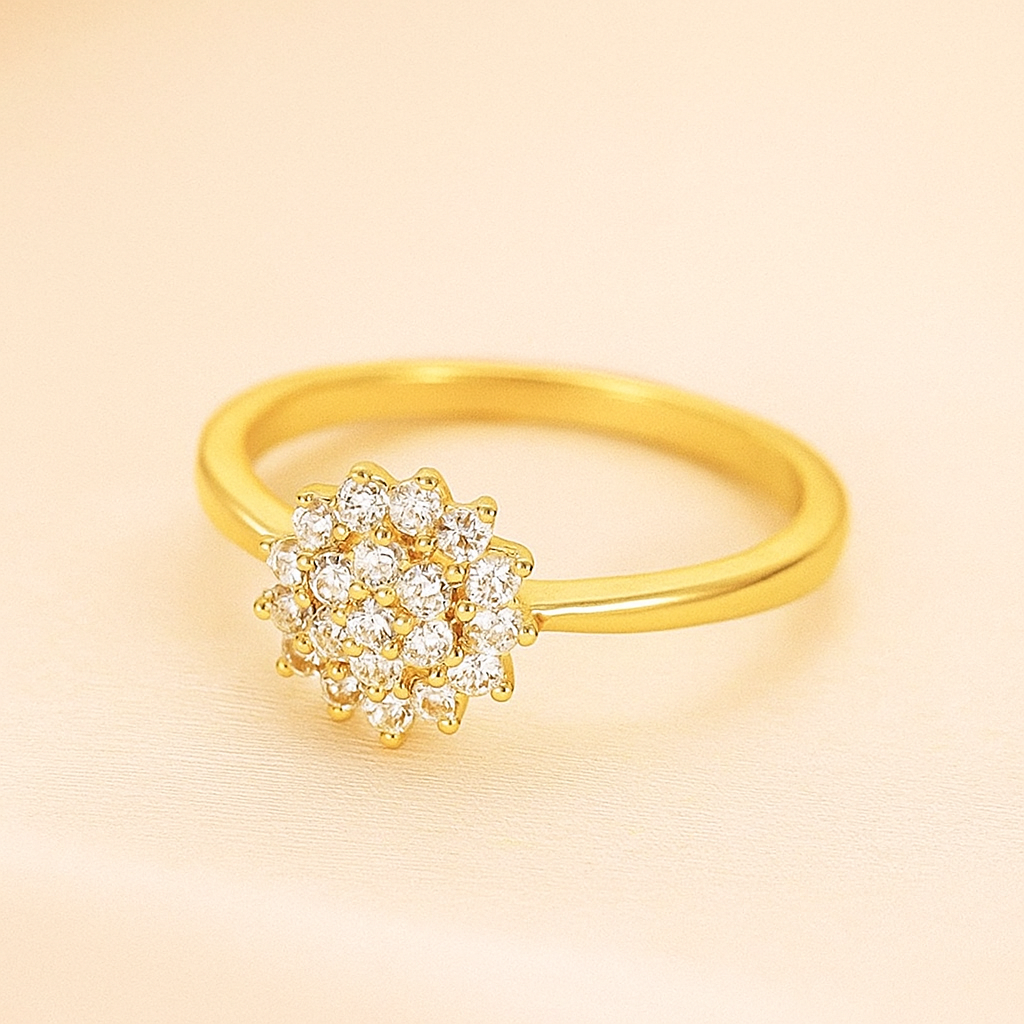 1ct Moissanite Ring Designed with a Floral Motif