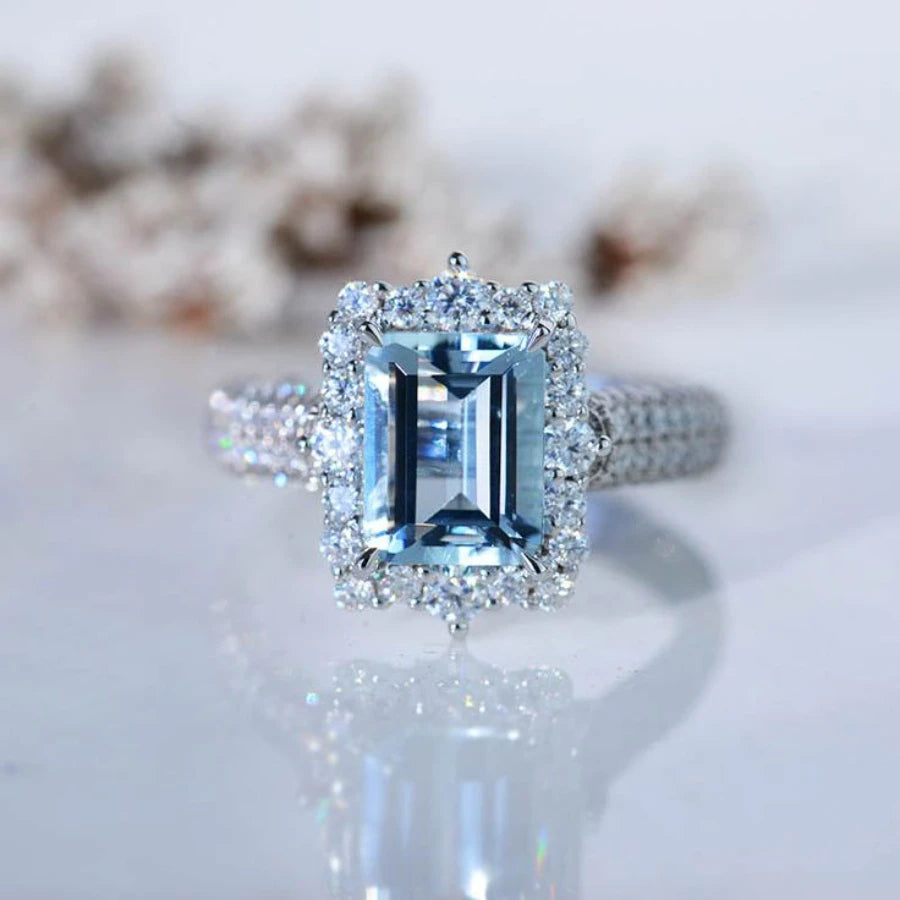 Elegant Classic Alloy Ring with Sparkling 1ct Moissanite