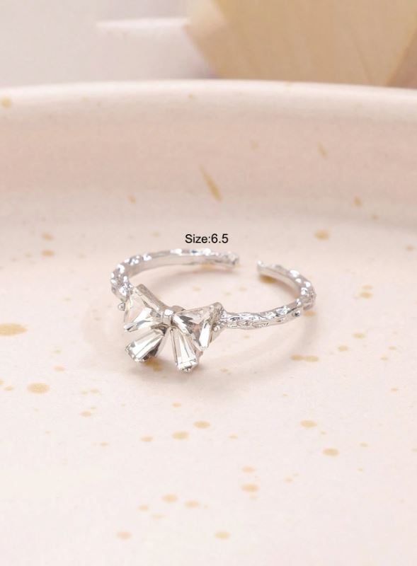 Sweet Girl Heart Bowknot Adjustable Ring
