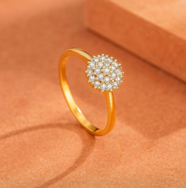 1ct Moissanite Ring Designed with a Floral Motif