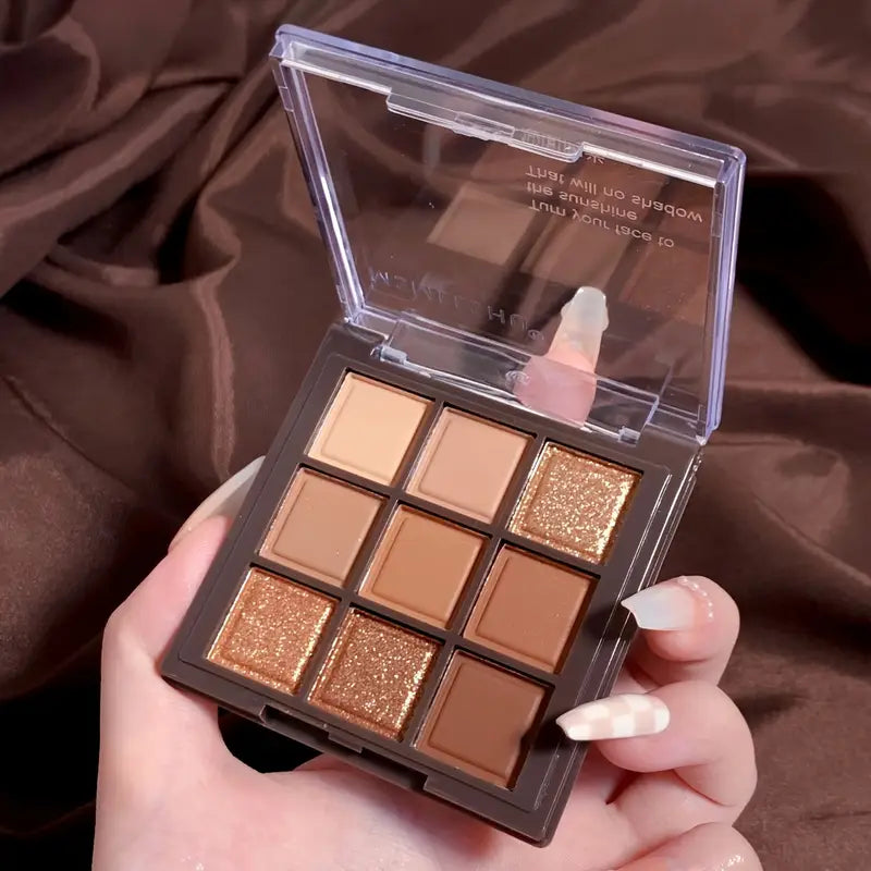 9 Colors Makeup Chocolate Colors Eyeshadow Palette Natural Nude Matte Shimmer