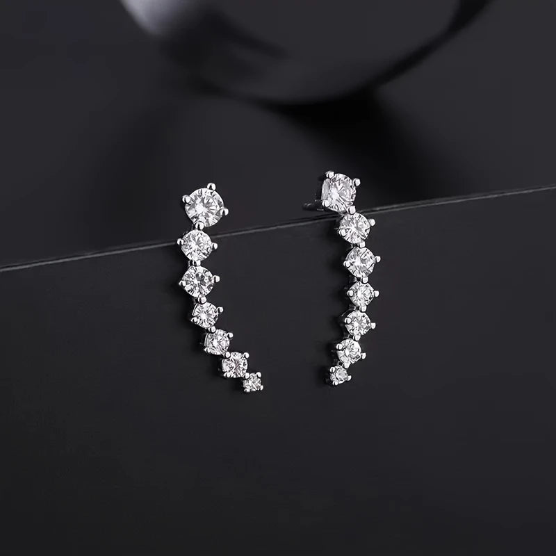 Elegant Star-Shaped Rhinestone Earrings