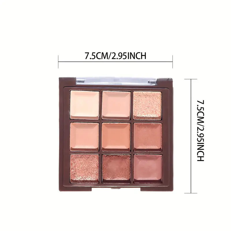 9 Colors Makeup Chocolate Colors Eyeshadow Palette Natural Nude Matte Shimmer