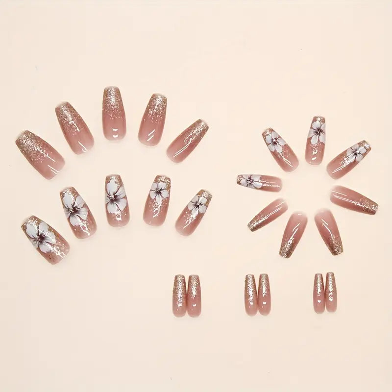 Long Ballerina Shape Press On Nails
