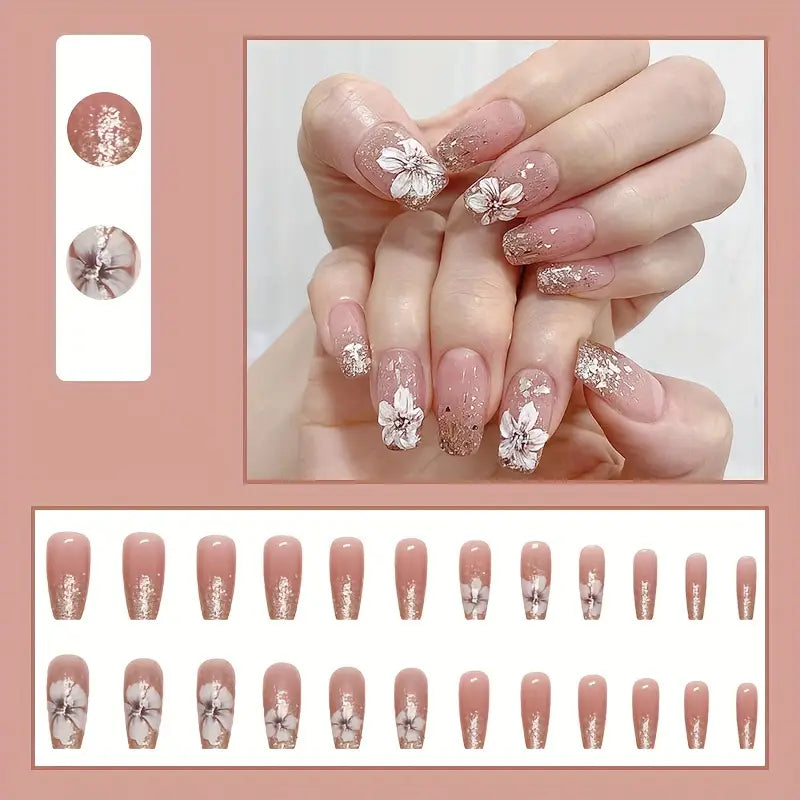 Long Ballerina Shape Press On Nails