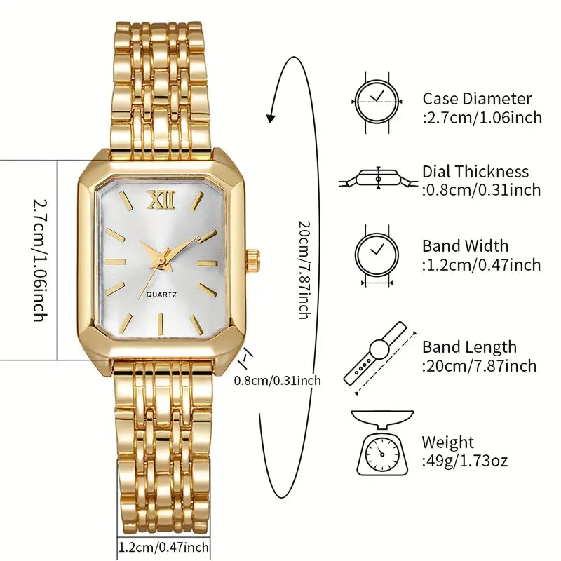 Women's Business Rectangle Quartz Watch